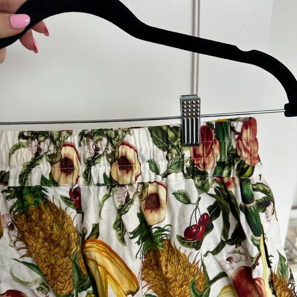 Ephemera Tropicana Siesta Coords Shirt And Shorts Set Fruit Printed Linen Sz 4 - Picture 13 of 13